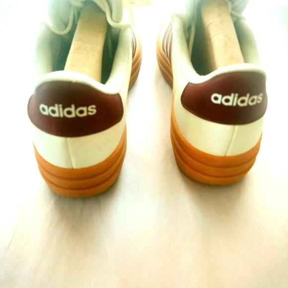 Adidas VL Court Bold Platform Sneakers Wonder White Shadow Red NWOB Men11/Wom12